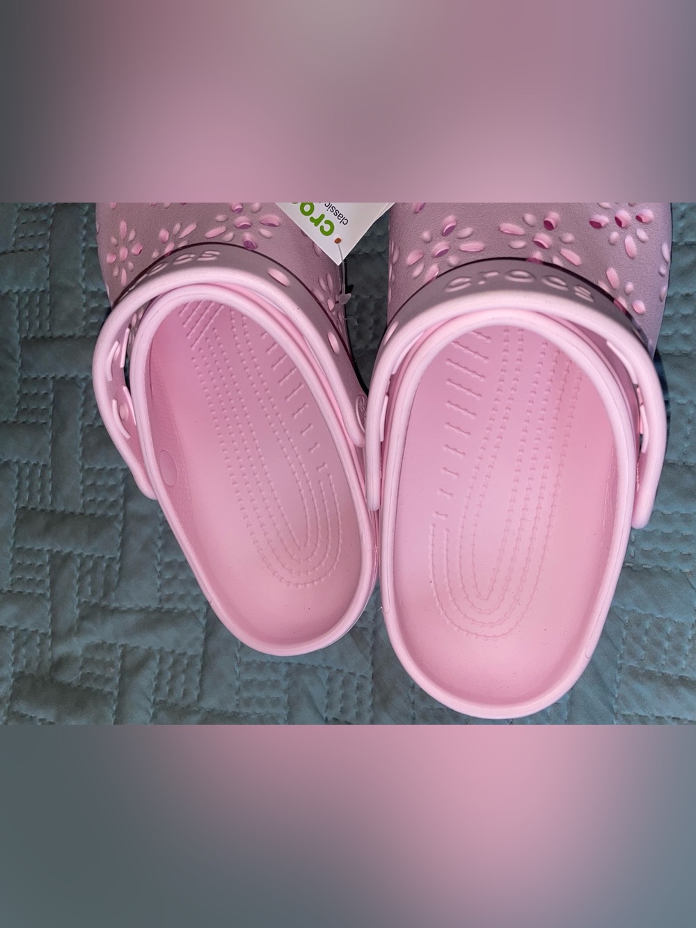 CROCS Woman’s Floral Cut-Out Clog in Light Pink - Picture 3 of 7